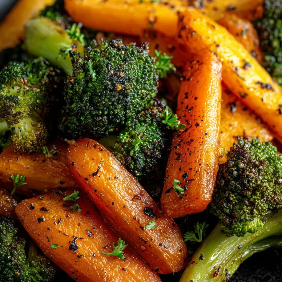 Plato con brocoli y zanahorias.