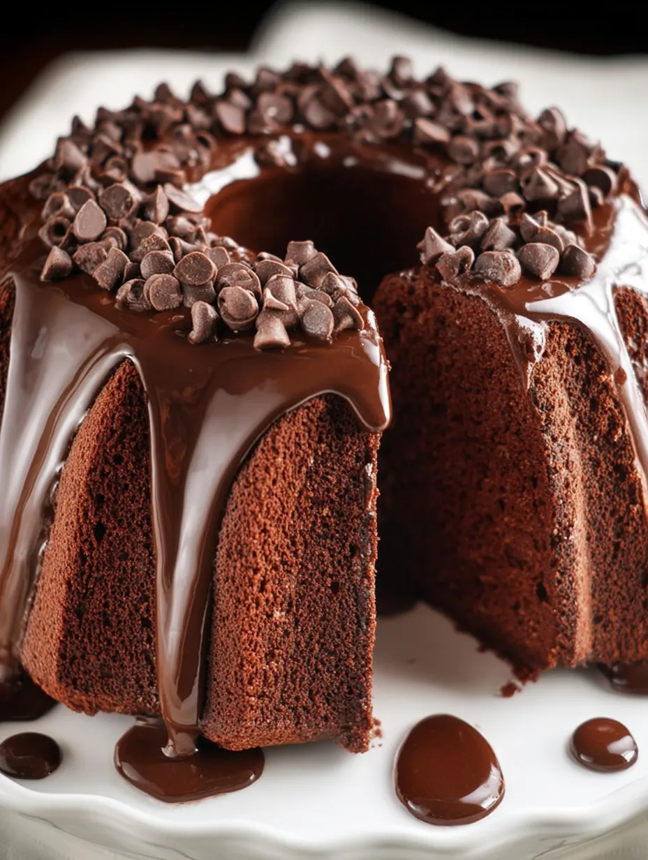 Un pastel de chocolate bañado con chocolate.