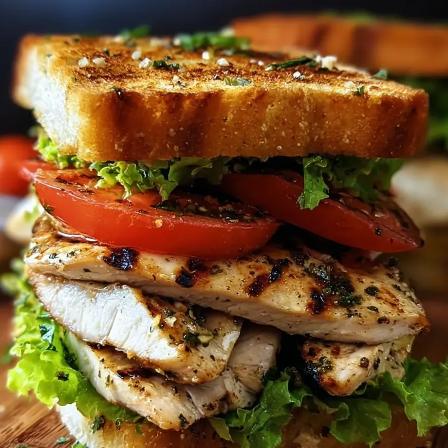 Un sándwich con carne y lechuga.