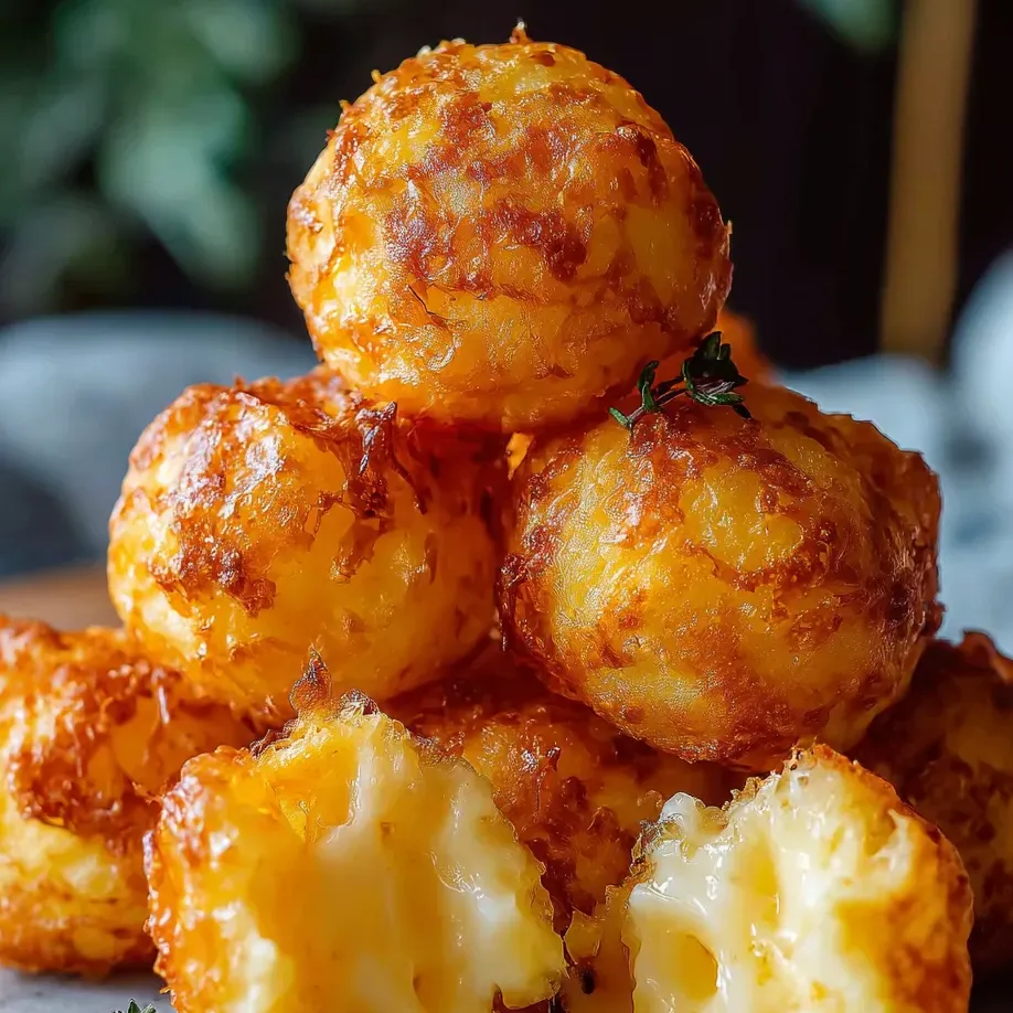 Montón de bolitas de queso.