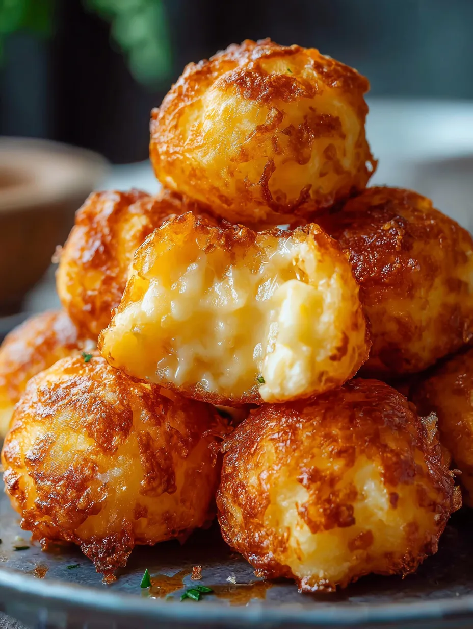 Una pila de bolitas de queso.