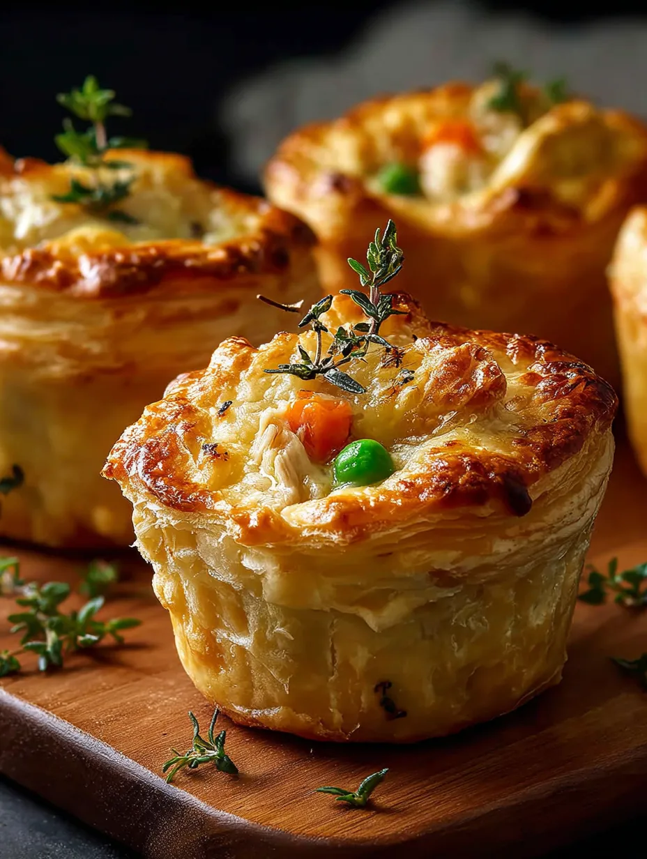 Pastelito con una ramita verde arriba.