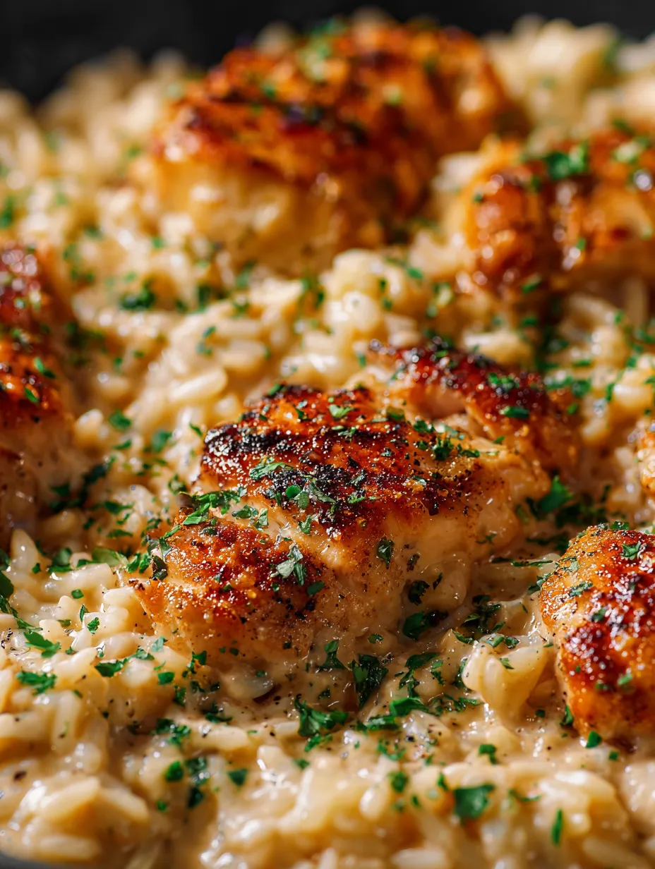 Un plato de arroz con pollo.