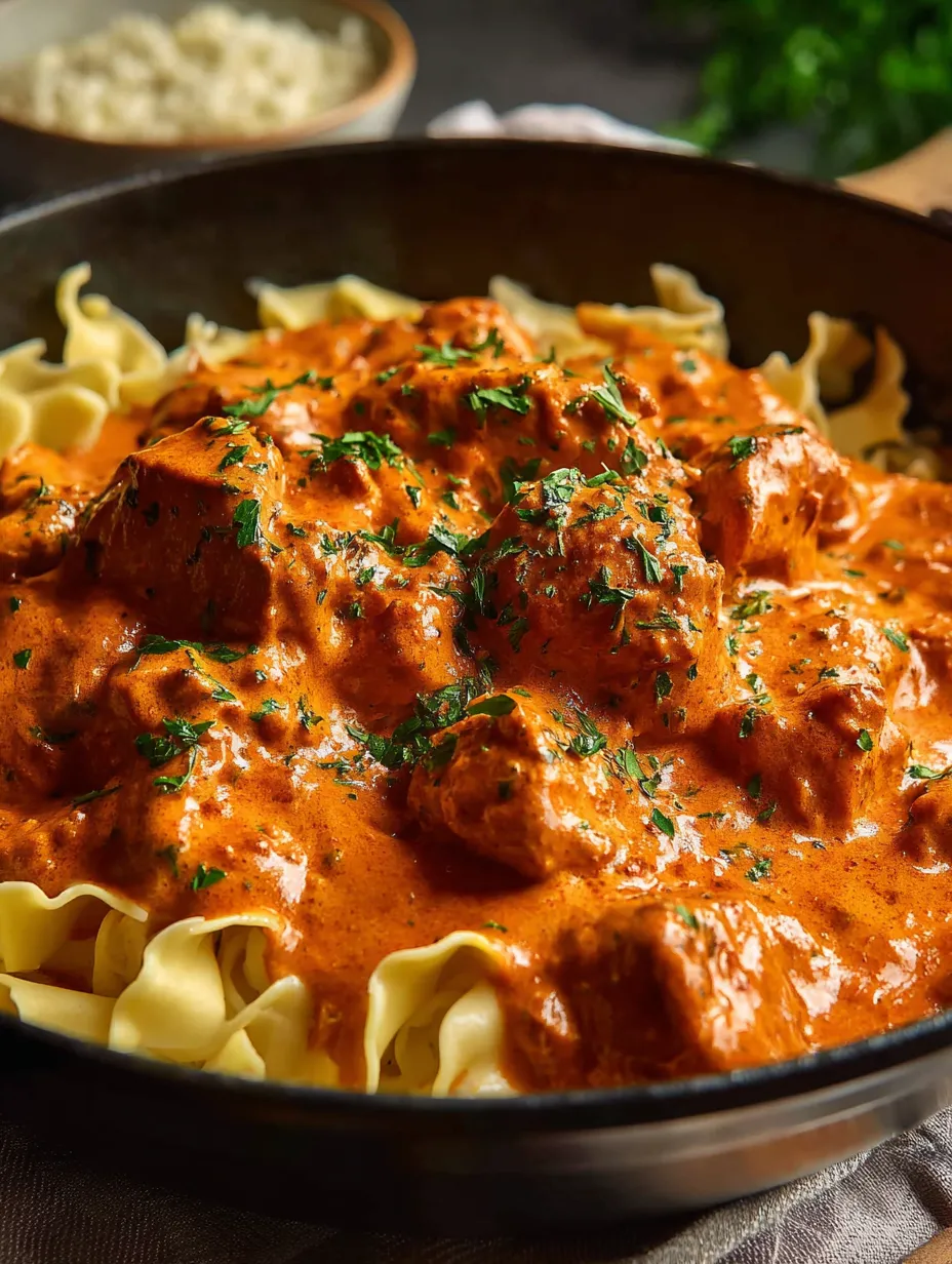 Un plato de pasta con salsa de carne.