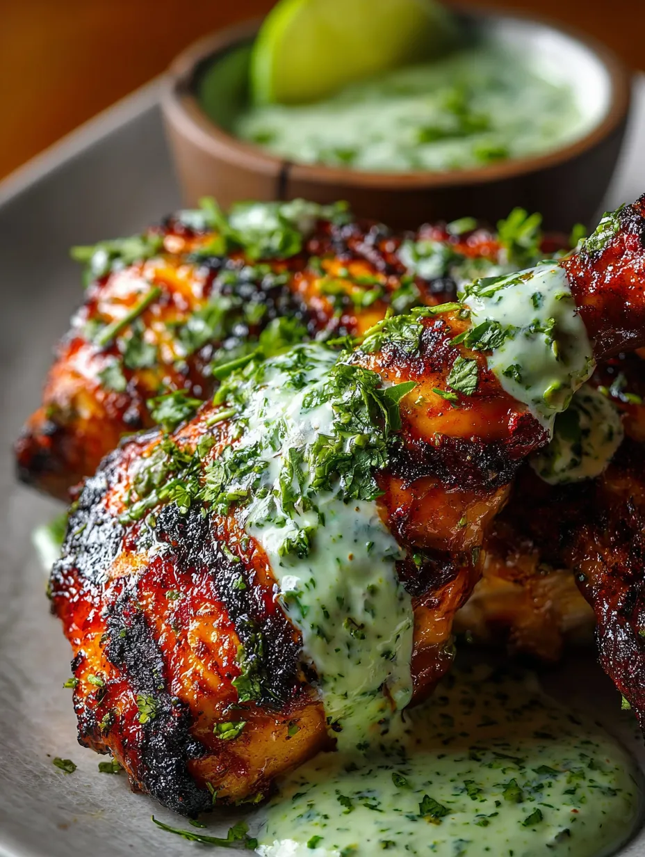 Alitas de pollo con salsa y dip.