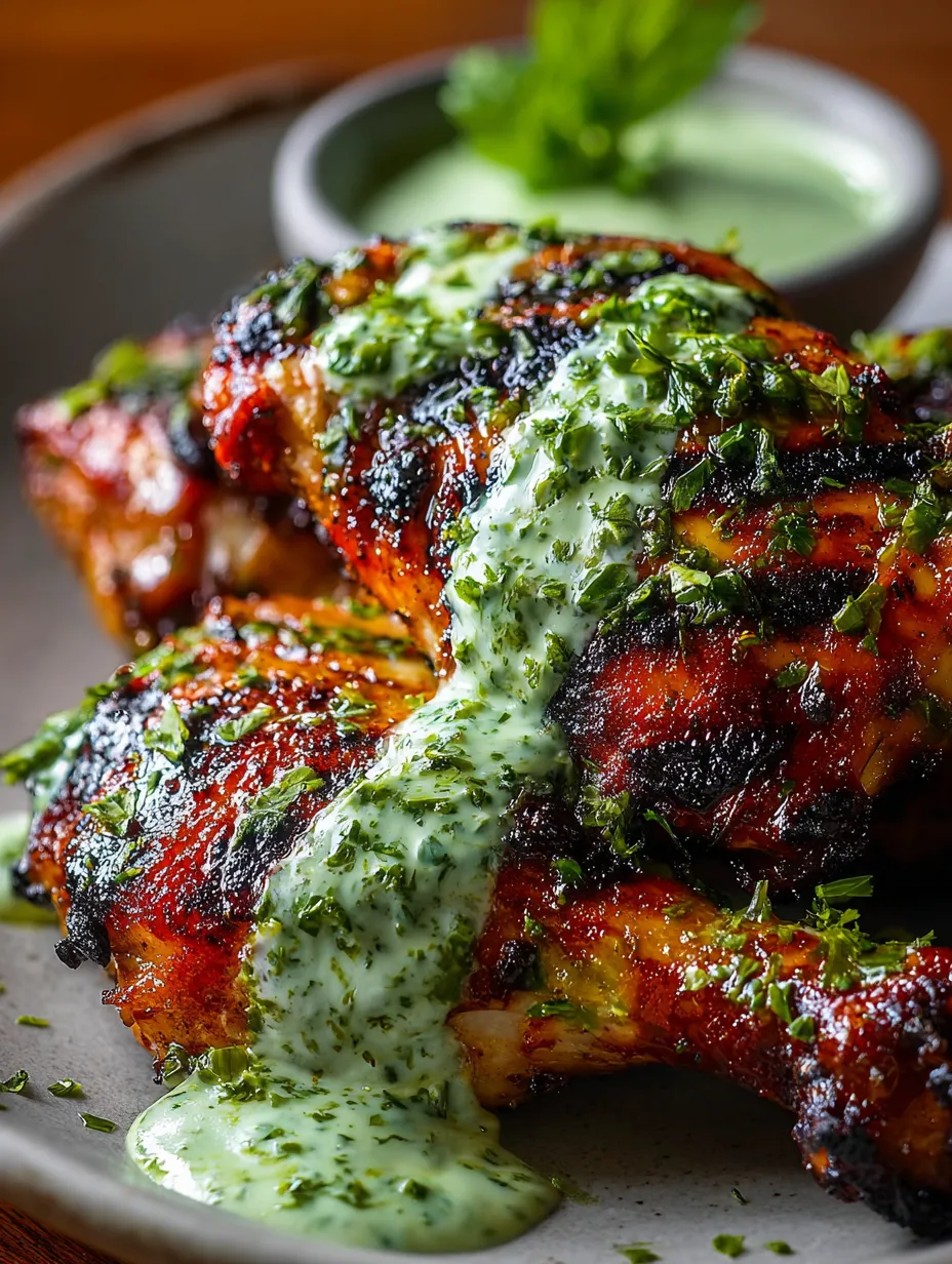 Pollo cubierto de salsa.