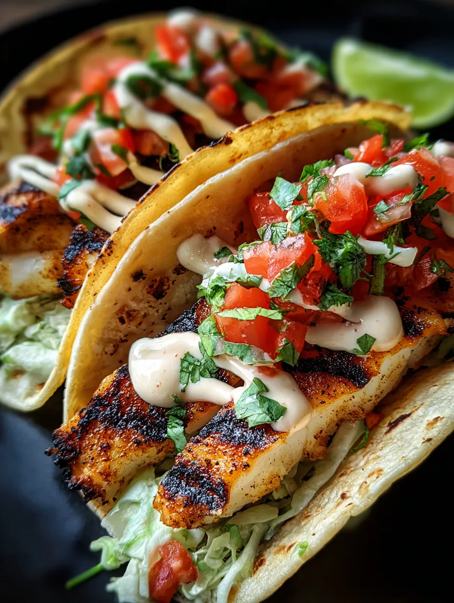 Dos tacos con tomate, lechuga y crema.