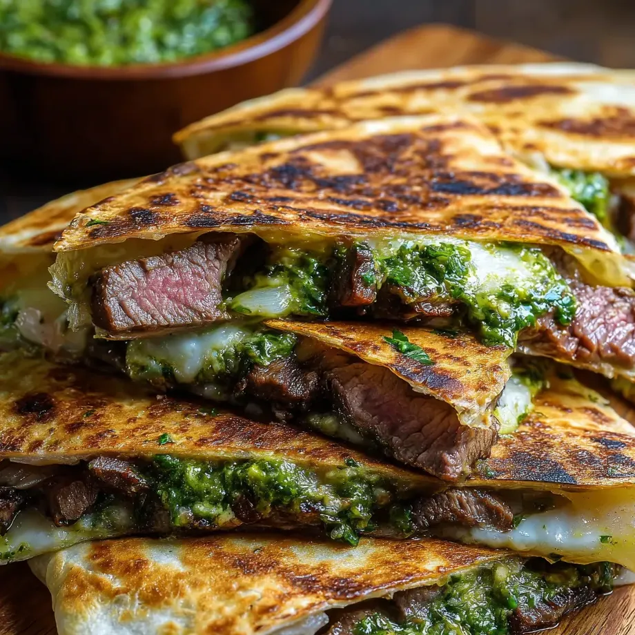Sándwiches apilados con carne y hierbas.