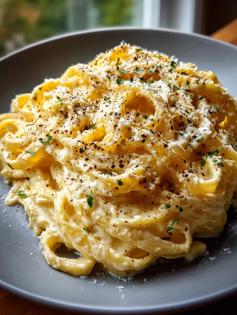 Un plato de pasta con queso y hierbas.