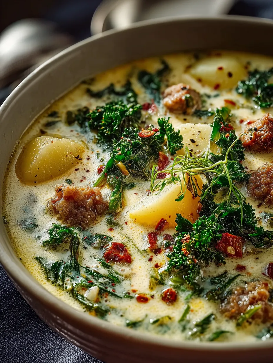 Un plato de sopa con brócoli y trocitos de carne.