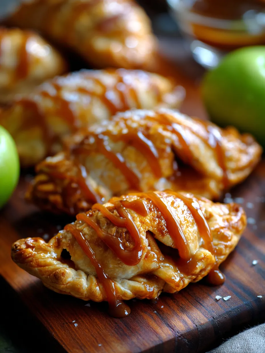 Empanada vista de cerca con caramelo encima.