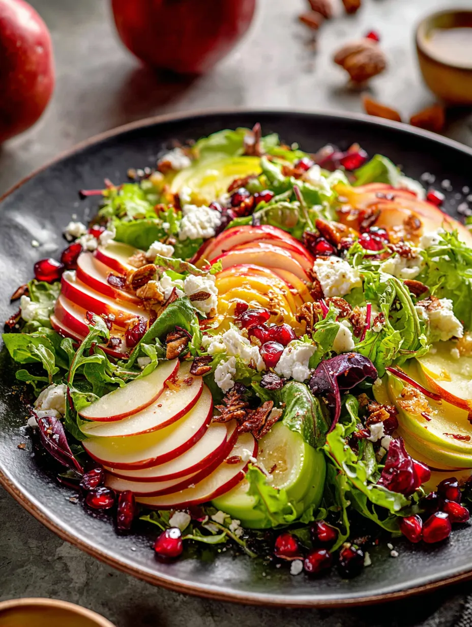 Un plato de ensalada de frutas con manzana, naranja y uvas.