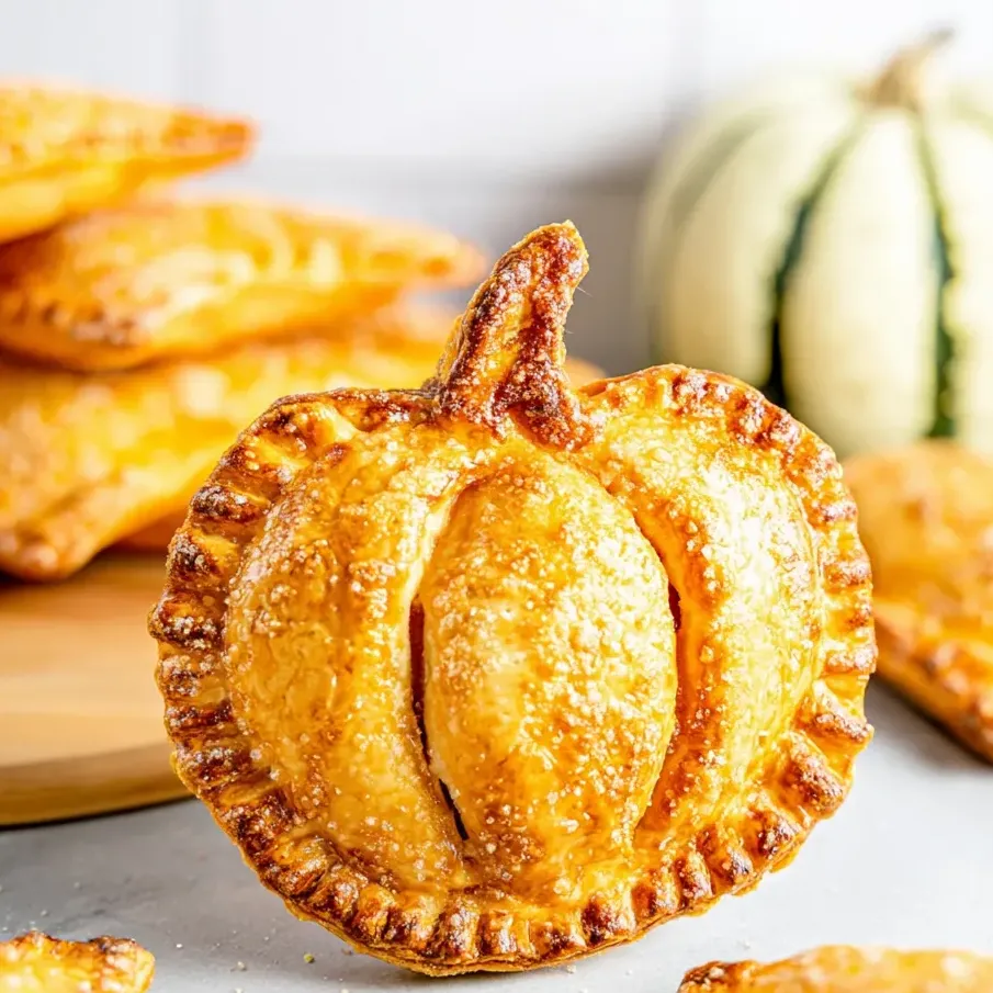 Empanadita de calabaza con masa dorada.