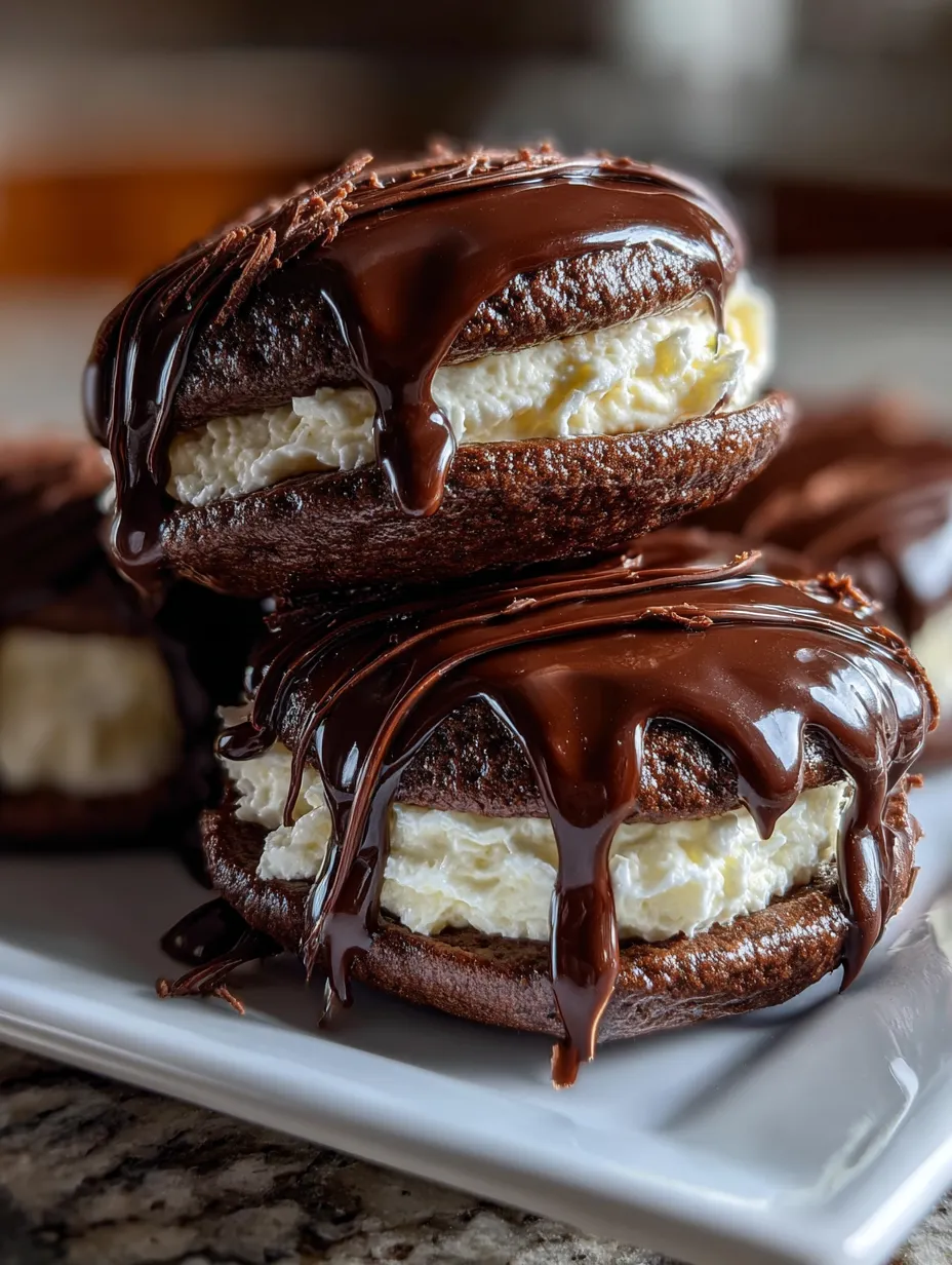 Galletita con chocolate y cubierta blanca.