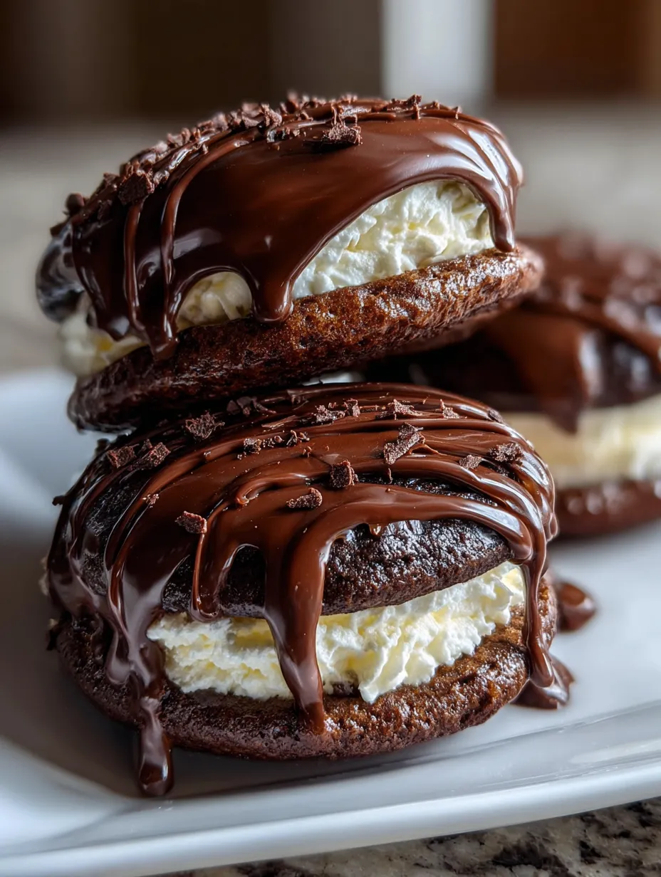 Galletita con chocolate y cubierta blanca.