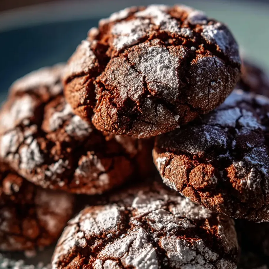 Galletas de chocolate con azúcar glas por encima.