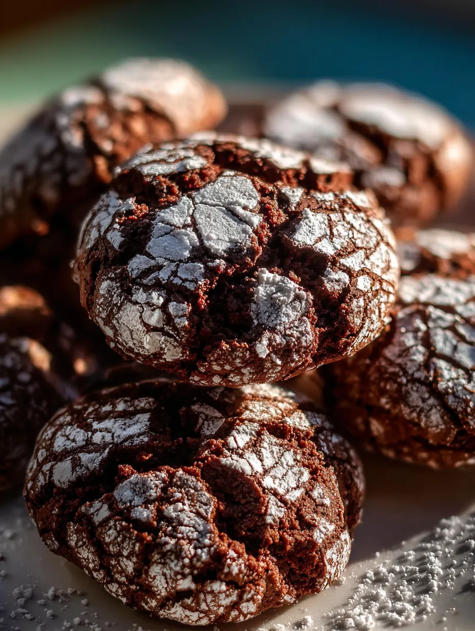 Galletas de chocolate cubiertas de azúcar blanca.