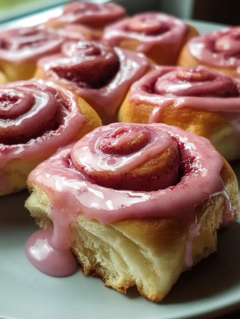 Un pastelito cubierto con glaseado rosa.