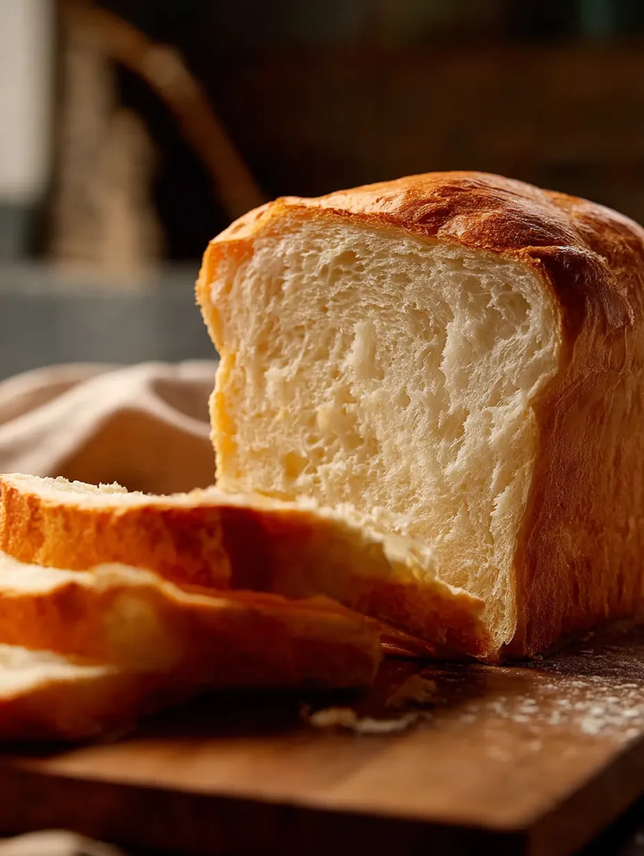 Un trozo de pan sobre una mesa.