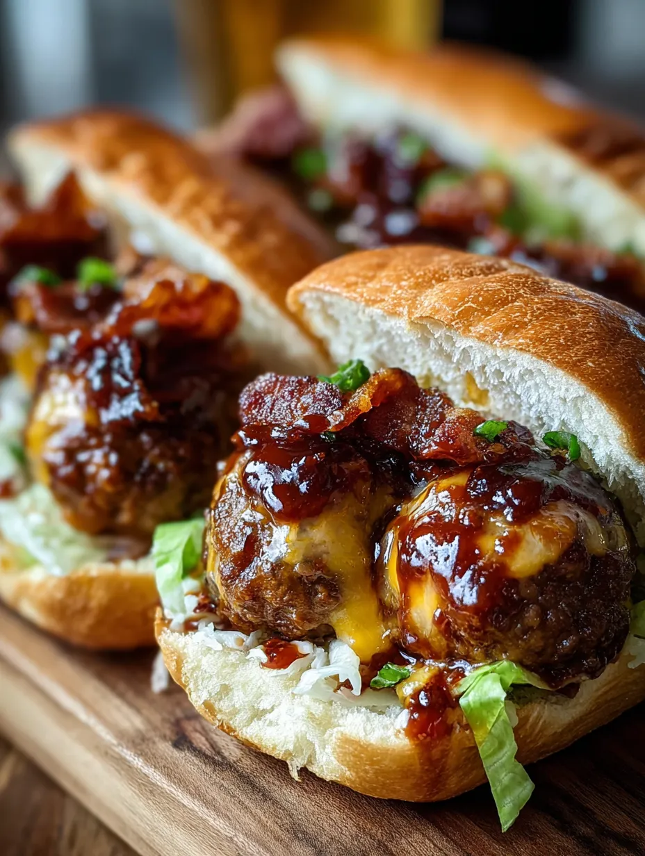 Un sandwich con bacon, kétchup y chucrut sobre una tabla de madera.