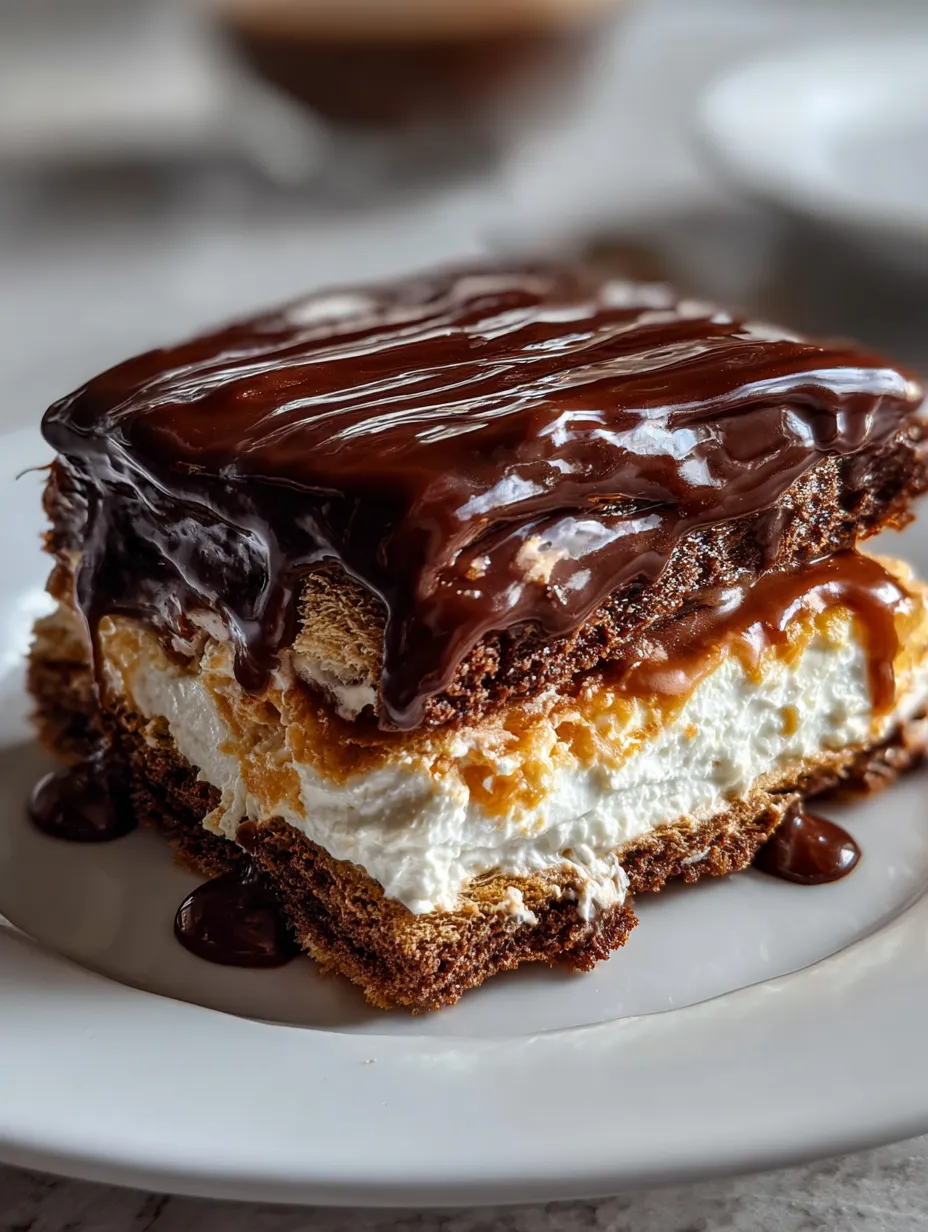 Un pastel de chocolate con cobertura en un plato blanco.