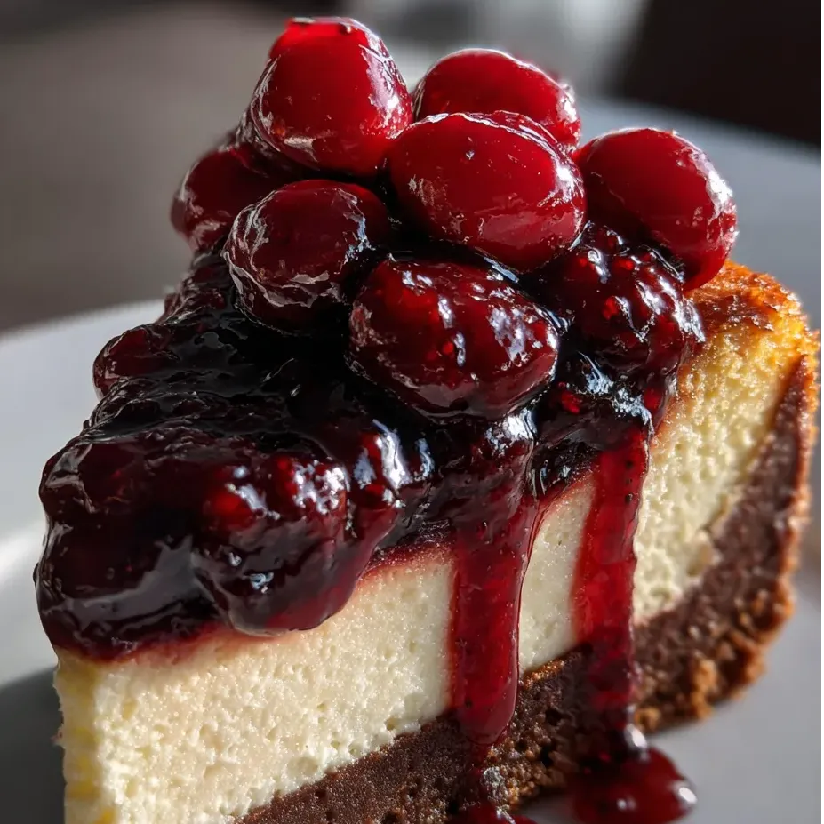 Un pastel de chocolate cubierto con glaseado y cerezas.