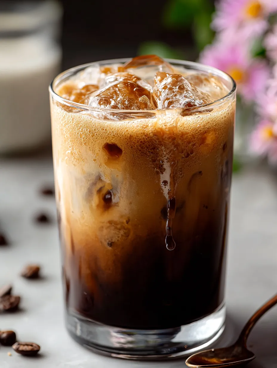 Un vaso con mezcla de café, leche y azúcar en una mesa.
