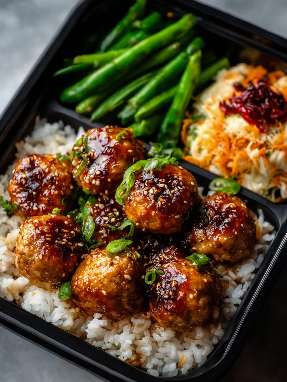 Un vaso con arroz y bolitas de pollo.