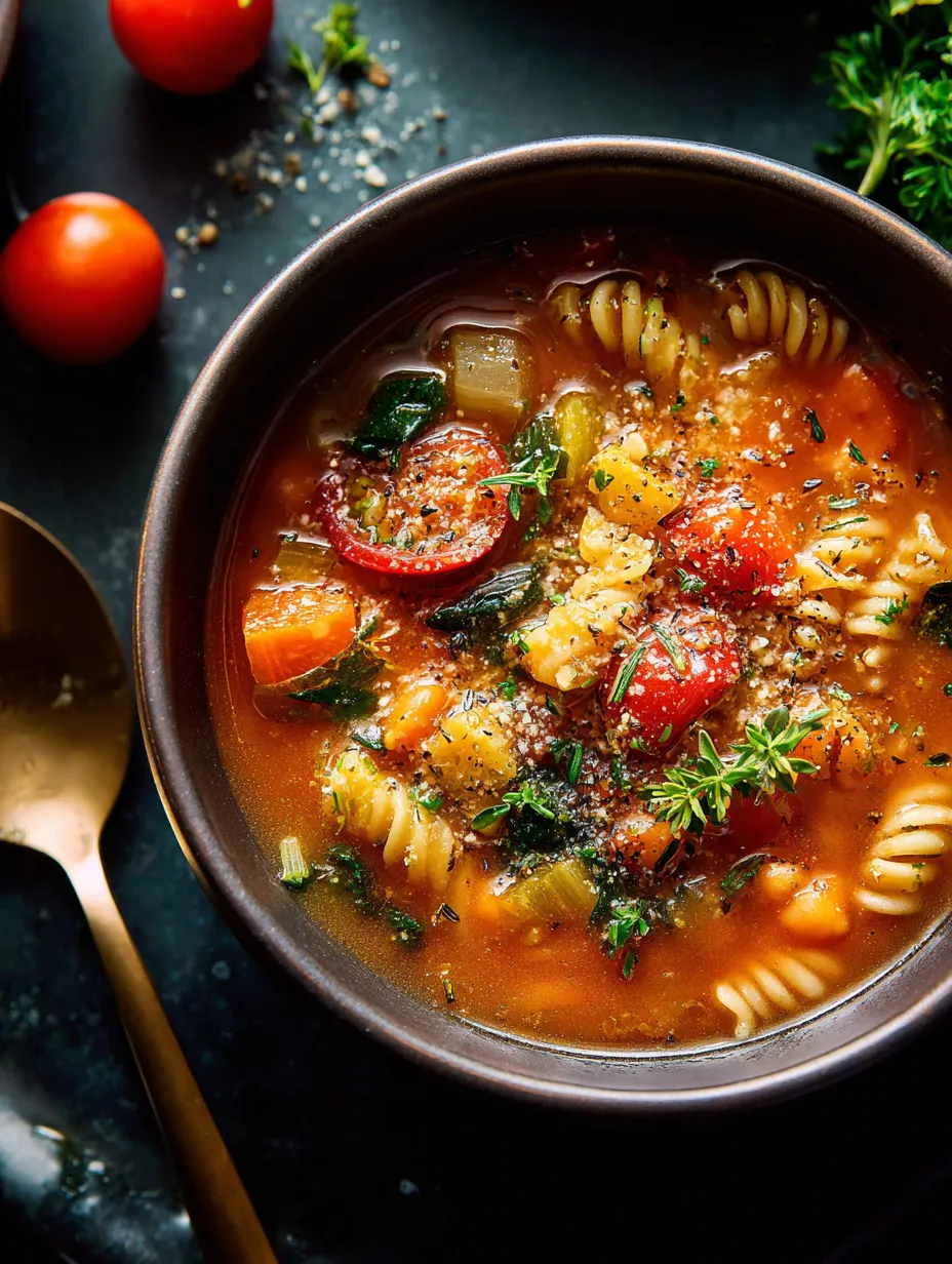Una olla con pasta, tomate, cebolla y cilantro.