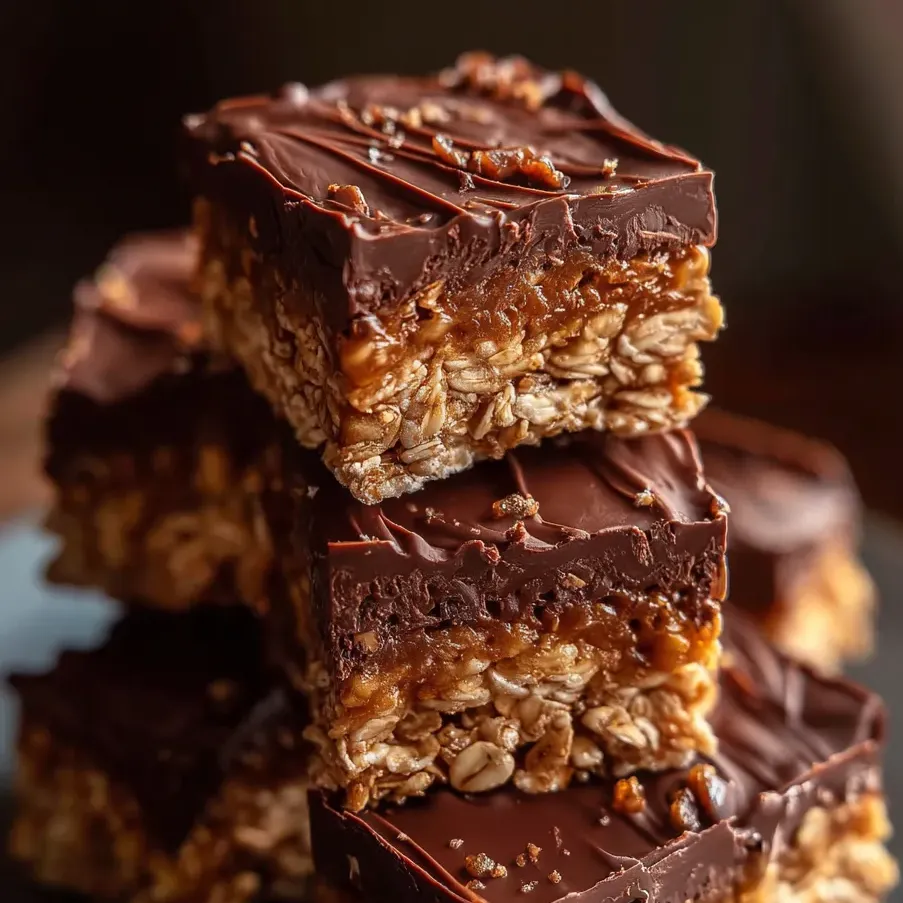 Cubierta de chocolate con frutos secos encima de una barra.