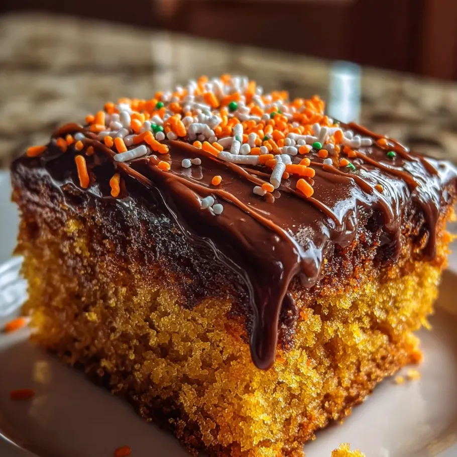 Un trozo de pastel con cobertura de chocolate servido en un plato blanco.