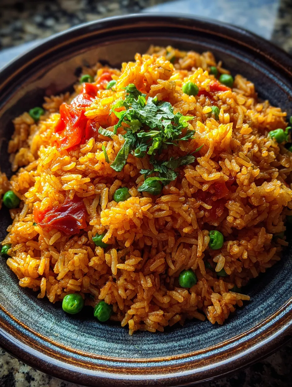 Un vaso con arroz y chícharos.