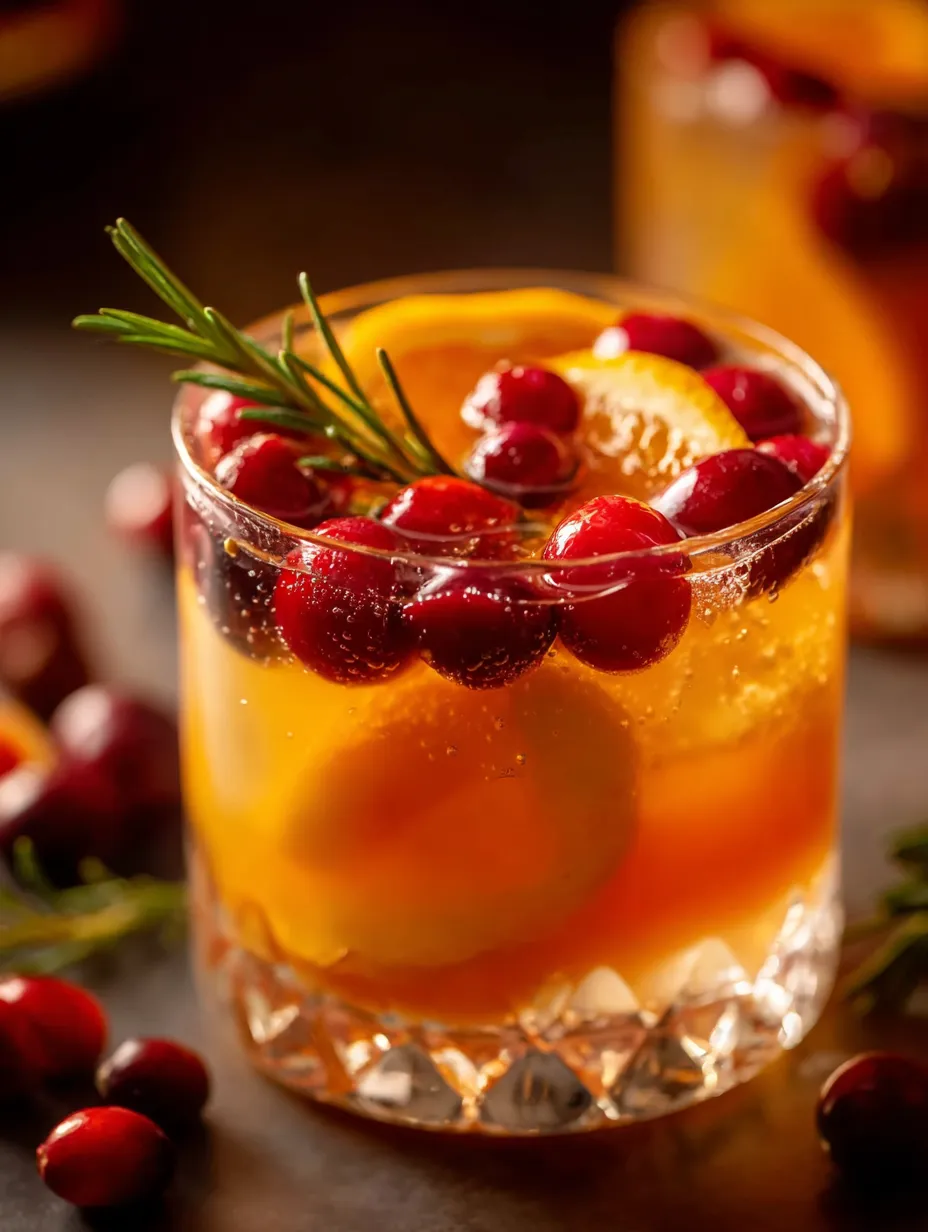 Vaso con mezcla de cítricos, jugo de naranja, azúcar y cebollas.