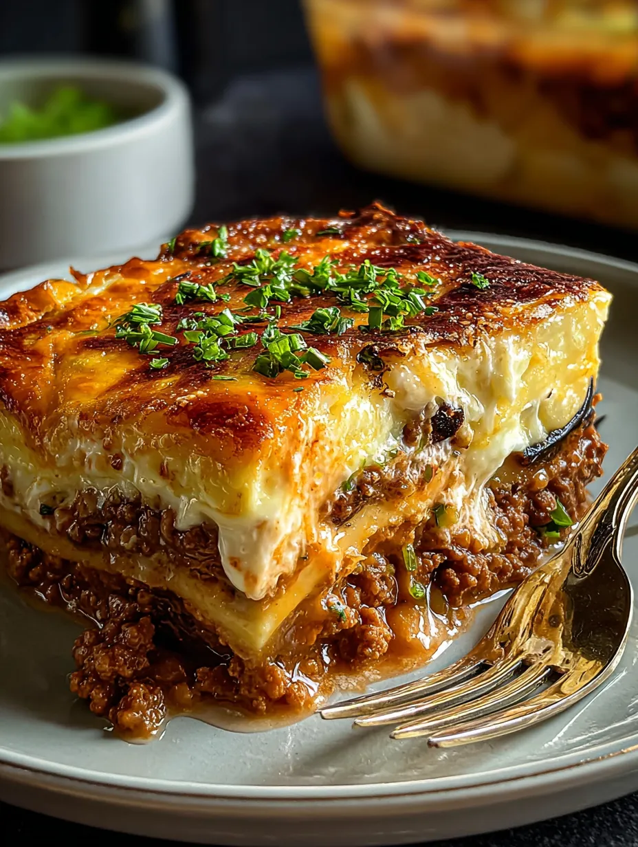 Trocitos dorados de carne con tomate y cebolla servidos en un plato blanco.