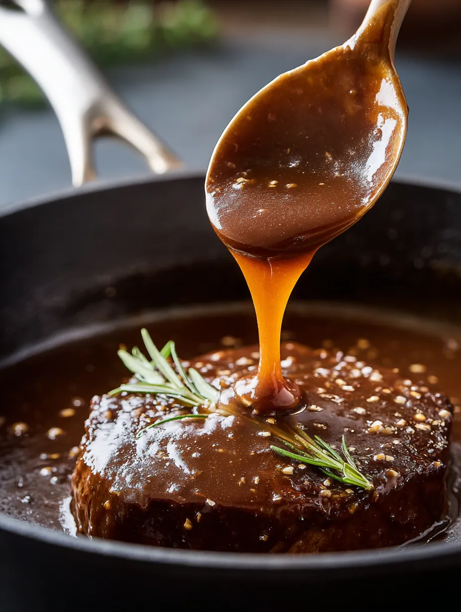 Un bol con una porción de carne decorada con cebolla y cubierta de salsa.