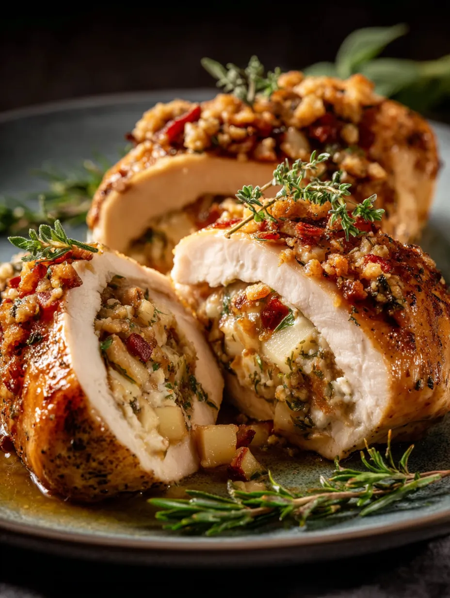 Un pedazo de pollo con cebollas y especias en un plato.