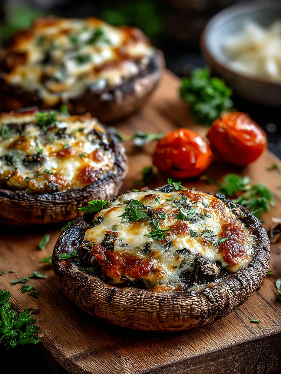 Dos pizzas con champiñones arriba sobre una tabla de madera.