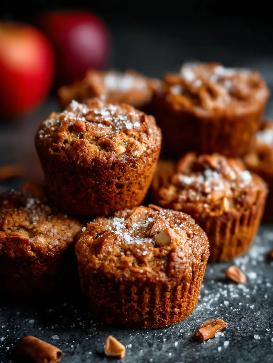Una taza con seis bizcochitos tipo muffin coronados de azúcar y almendras.