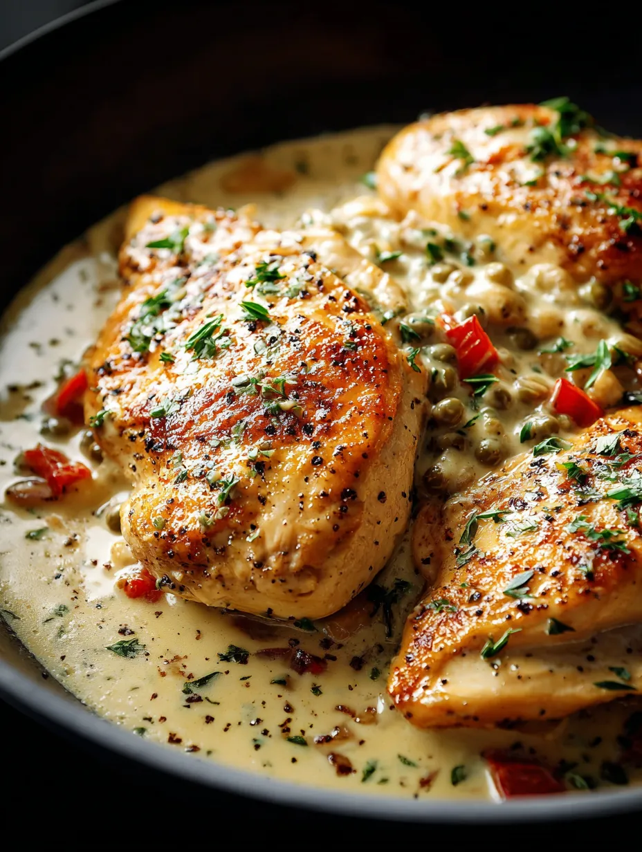 Bol con pollo a la plancha servido en una salsa cremosa.