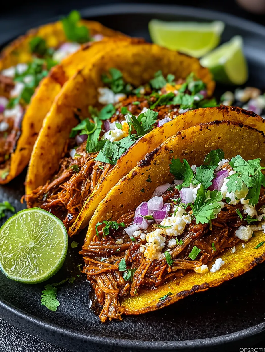 La imagen muestra dos tacos rellenos y verdes como cebollas por encima.