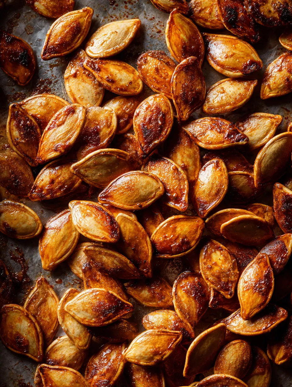 Unas láminas de calabaza seca, de color rojo, sobre la mesa.