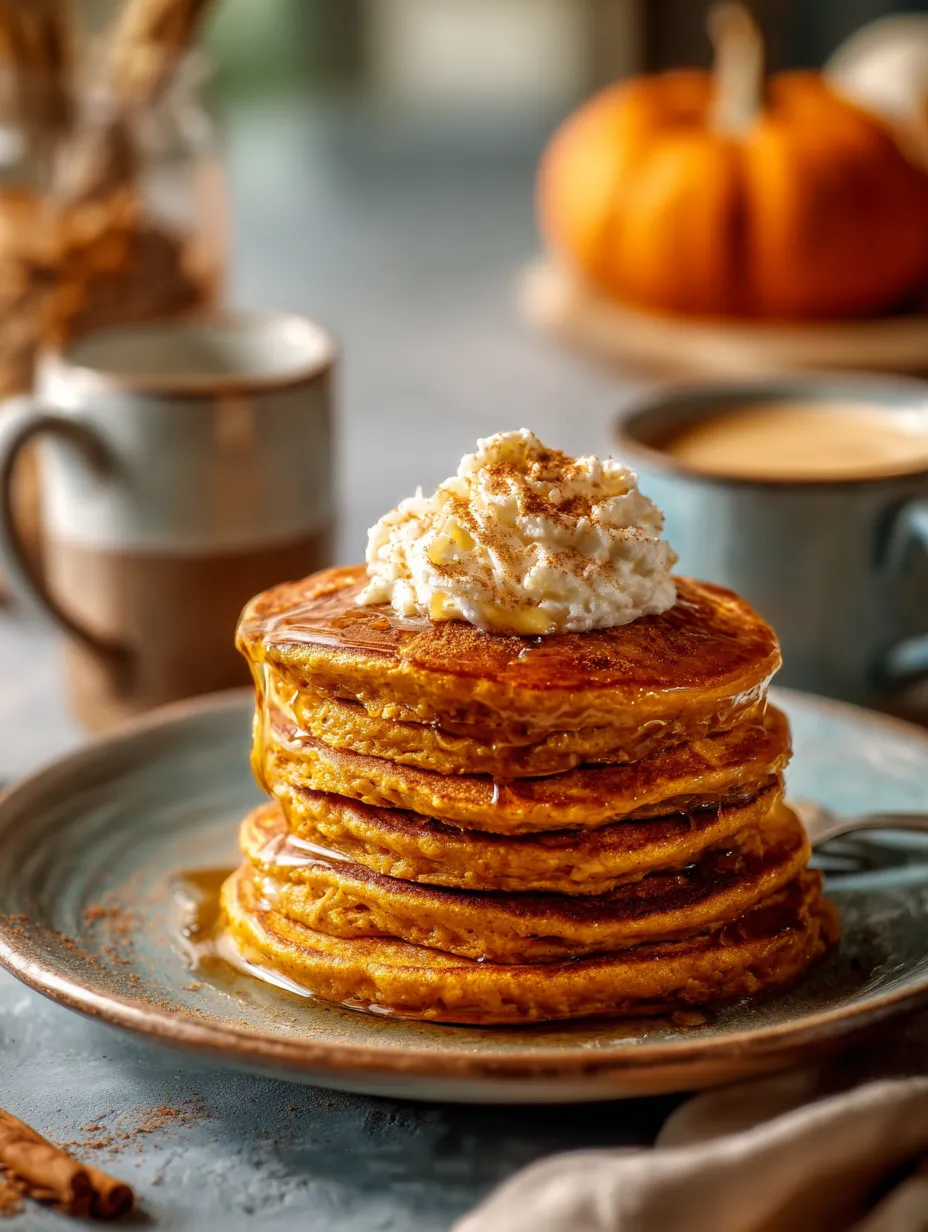 Un plato con pancakes decorados con azúcar y mantequilla.