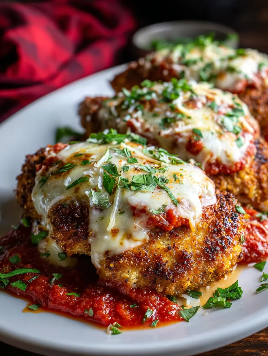 Plato con piezas de pollo asado, cubiertas con tomate y queso derretido.