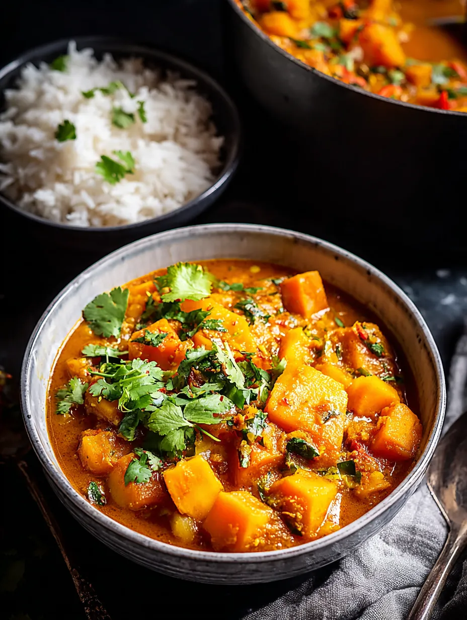 Un plato con arroz mezclado y calabaza.