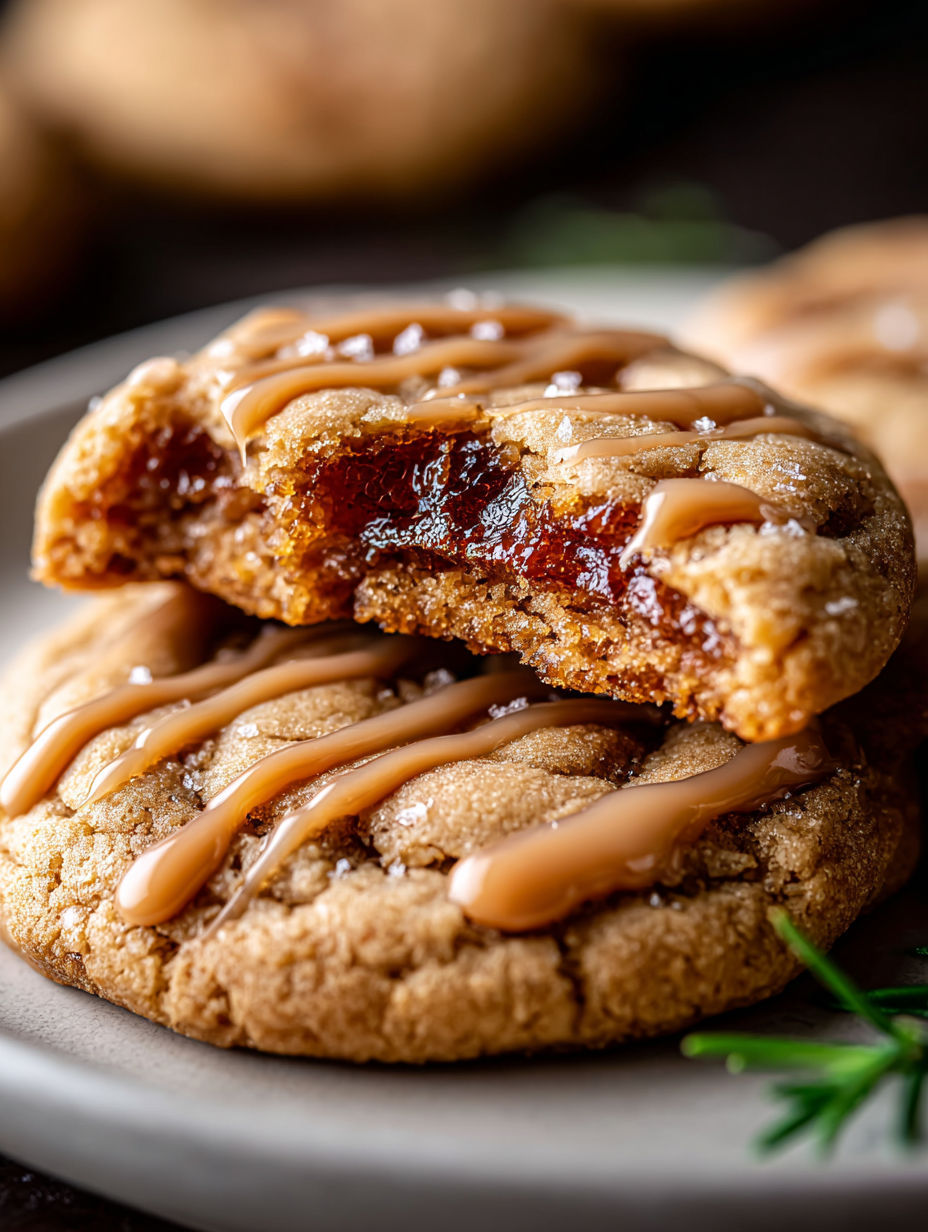 Un plato con galletas de azúcar moreno y maple.