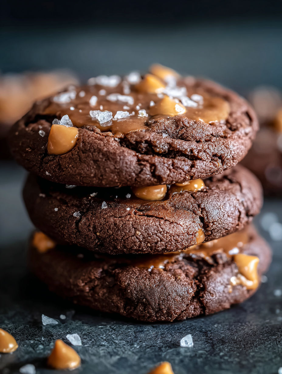 Galletas saladas con mantequilla de maní y doble chocolate.