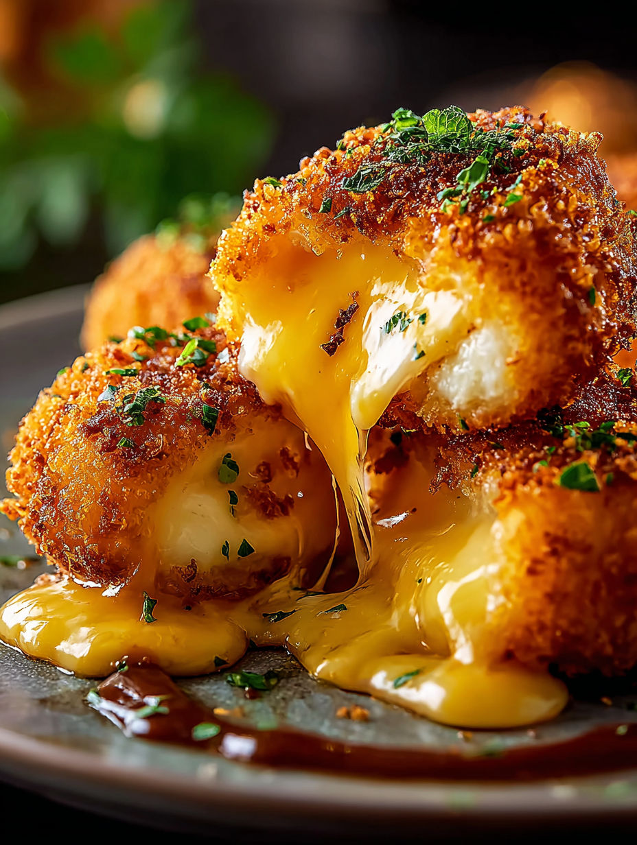 Plano cerrado de pollo con cheddar crujiente.
