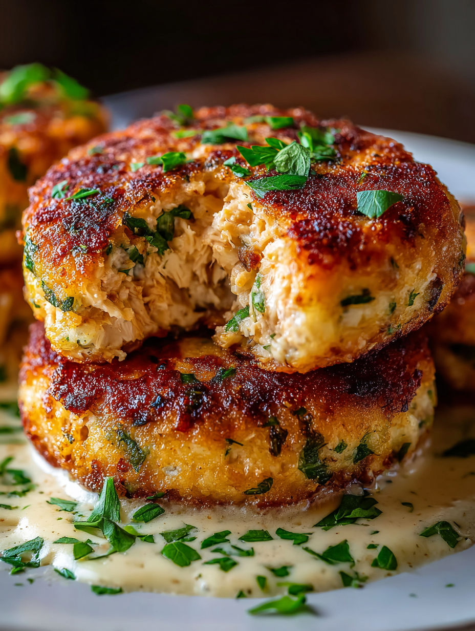 Tortitas de atún crujientes y con queso.