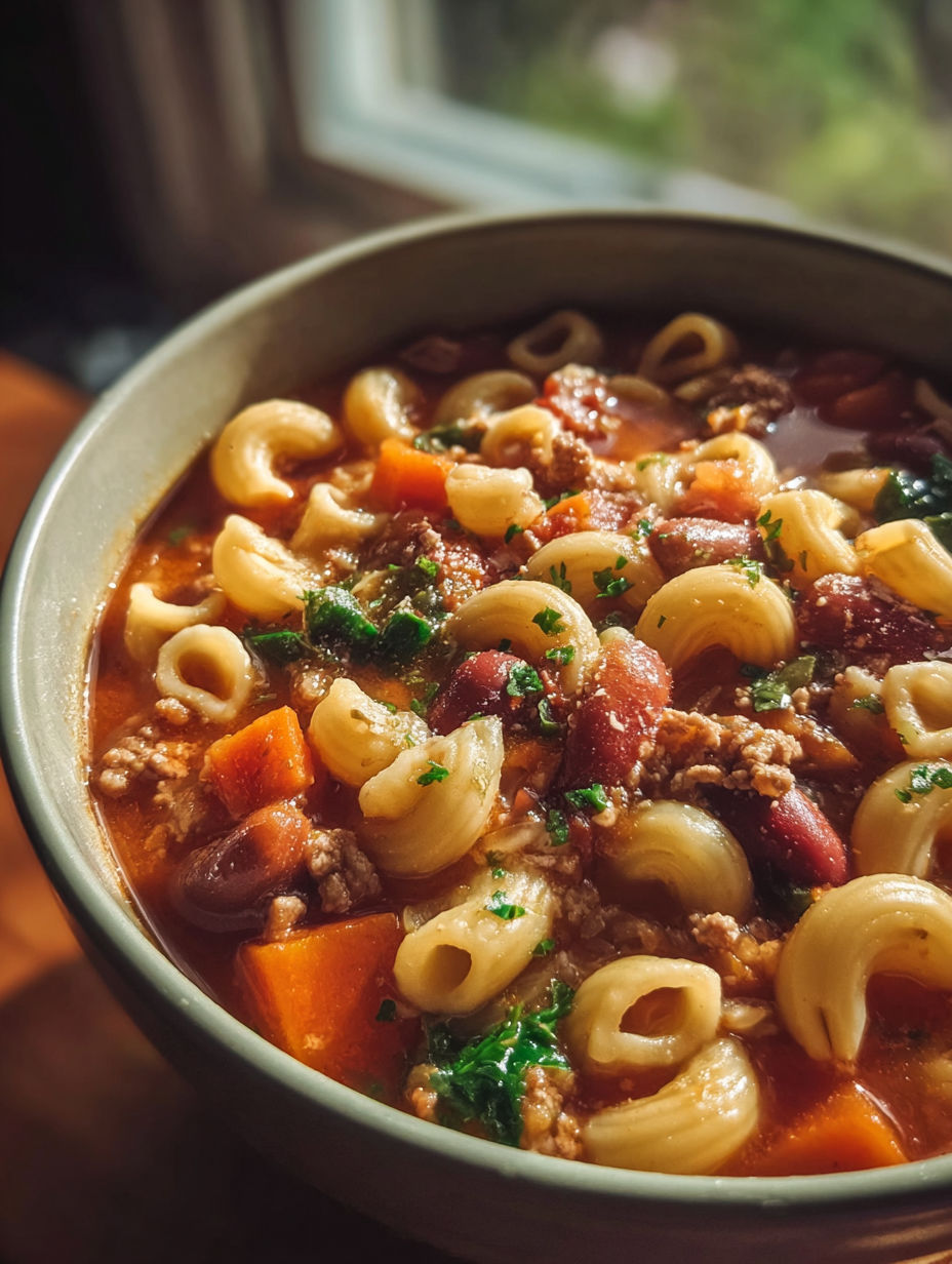 Un plato de pasta e fagioli.