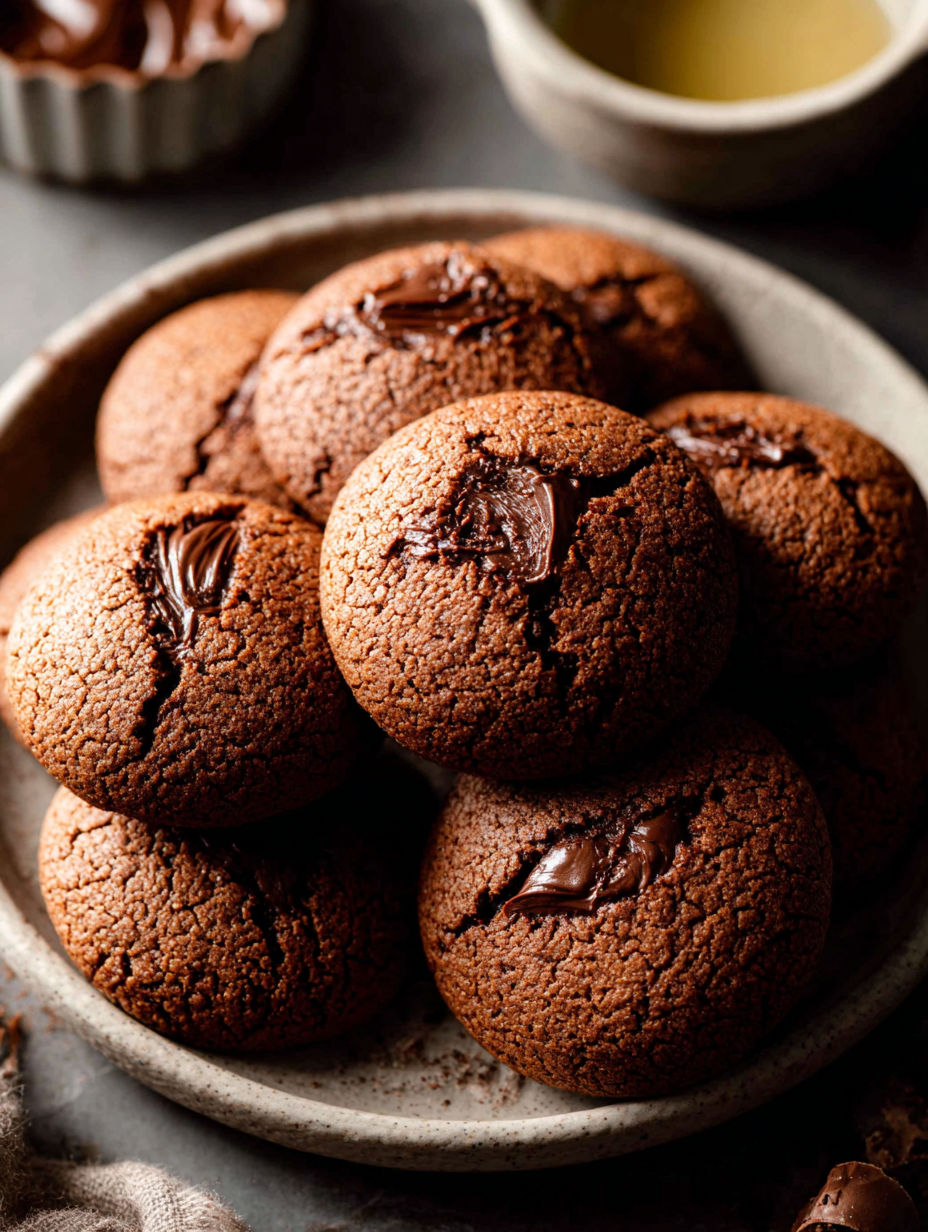 Un tazón con galletas de chocolate.